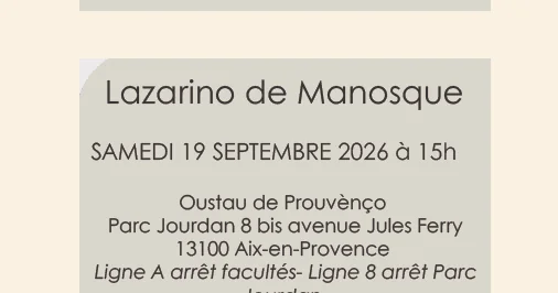 À Aix, une conférence gratuite révèle Lazarino de Manosque