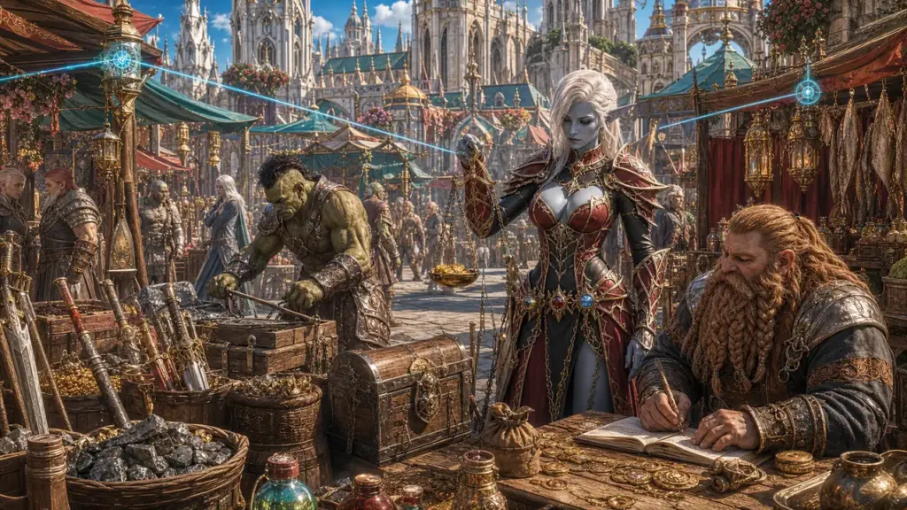 Illustration conceptuelle 1 du MMORPG avec IA Lineage2AI