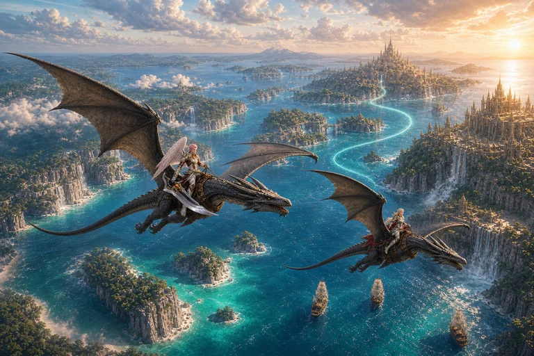 Illustration conceptuelle 2 du MMORPG avec IA Lineage2AI
