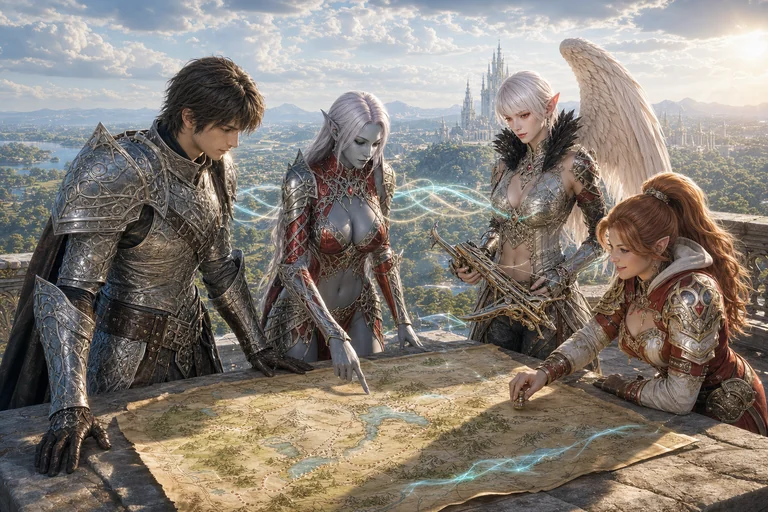 Illustration conceptuelle 3 du MMORPG avec IA Lineage2AI