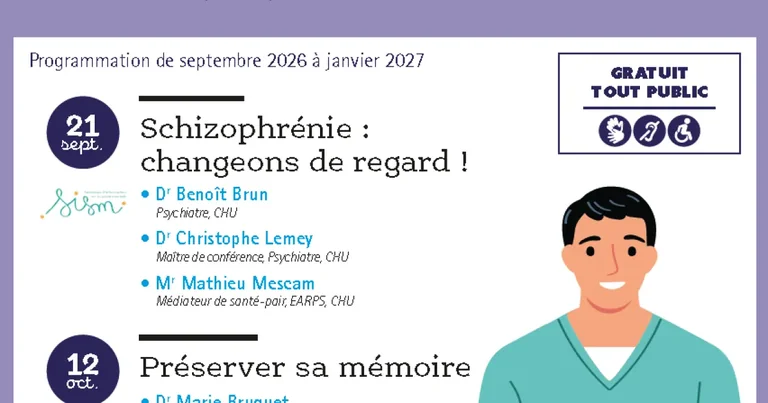 Santé à Brest : le rendez-vous mensuel qui décrypte schizophrénie et mémoire