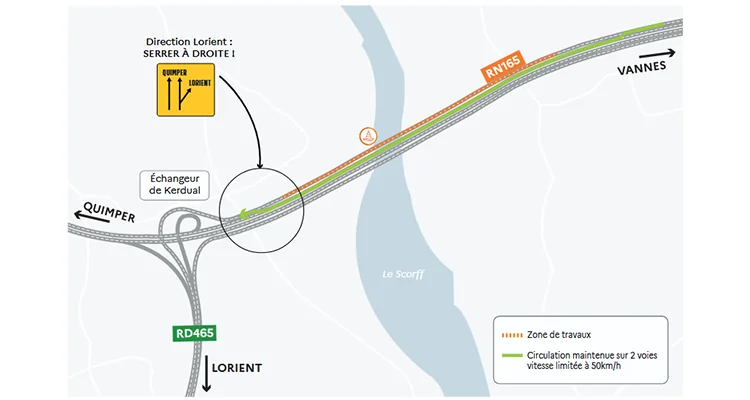 Viaduc du Scorff : la RN165 coupée deux semaines, les déviations à connaître